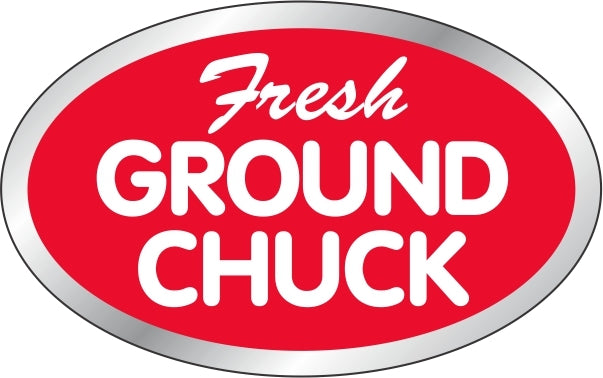 Fresh Ground Chuck Foil Labels, Fresh Ground Chuck Stickers