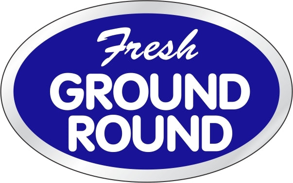 Fresh Ground Round Foil Labels, Fresh Ground Round Stickers