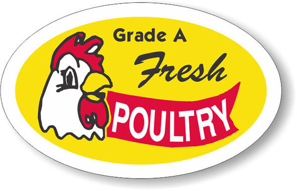 Grade A Fresh Poultry Labels, Grade A Fresh Poultry Stickers