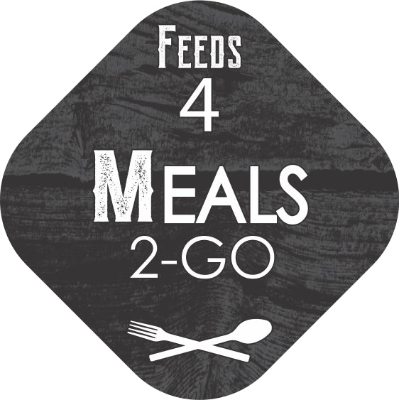 Feeds 4 Meals 2 Go Labels 1" Circle
