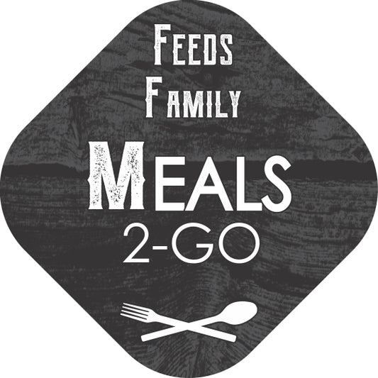 Feeds 6 Meals 2 Go Labels 1" Circle