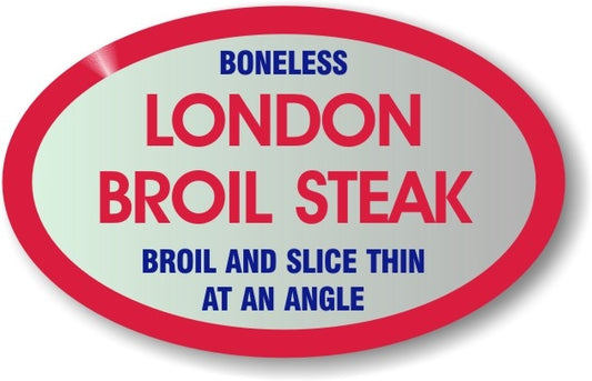 London Broil Steak Foil Labels, London Broil Stickers