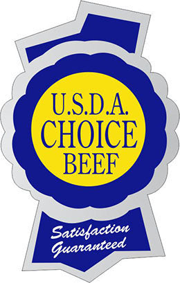USDA Choice Foil Beef Ribbon Labels, USDA Choice Beef Stickers