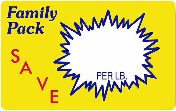Family Pack Blank Write On Labels, Stickers