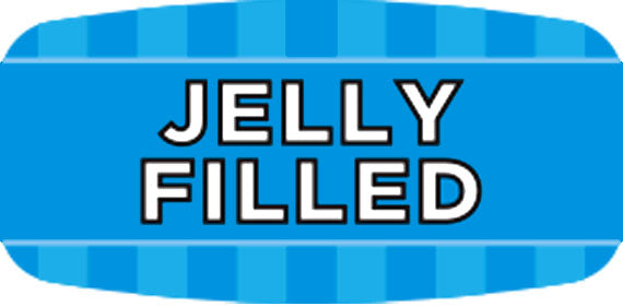 Jelly Filled  Flavor Labels, Jelly Filled Stickers