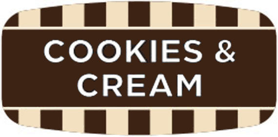 Cookies and Cream Flavor Labels, Cookies & Cream Stickers