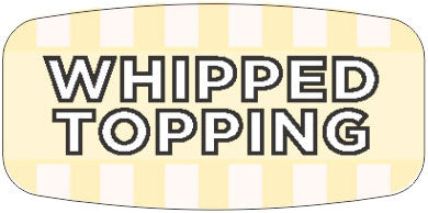 Whipped Topping Flavor Labels, Whipped Topping Flavor Stickers