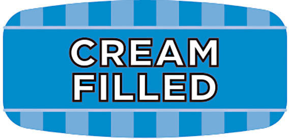 Cream Filled Flavor Labels, Cream Filled Stickers