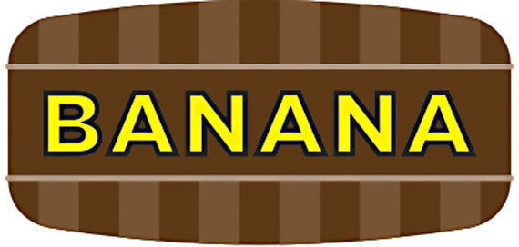 Banana Flavor Labels, Banana Flavor Stickers