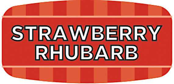 Strawberry Rhubarb Flavor Labels, Strawberry Rhubarb Stickers