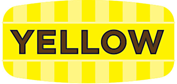 Yellow  Flavor Labels, Yellow Flavor Stickers