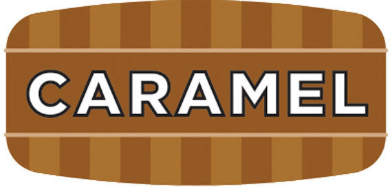 Caramel Bakery Flavor Labels, Caramel Flavor Stickers