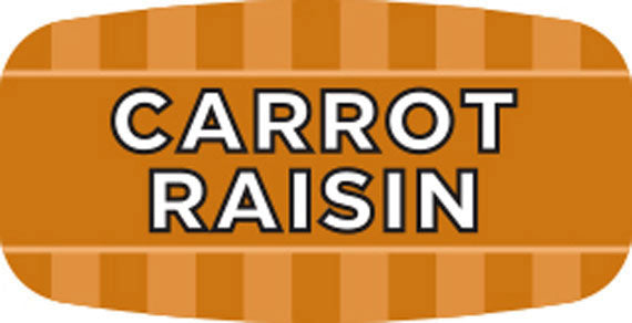 Carrot Raisin Flavor Labels, Carrot Raisin Flavor Stickers
