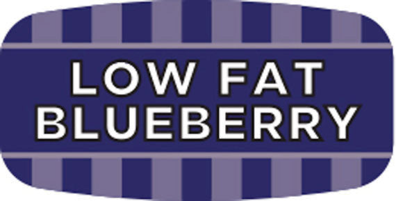 Low Fat Blueberry Flavor Labels, Low Fat Blueberry Stickers