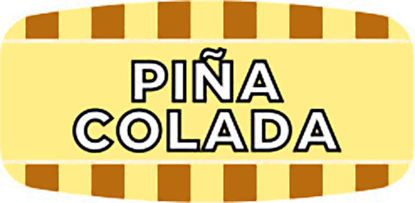 Pina Colada Flavor Labels, Pina Colada Flavor Stickers