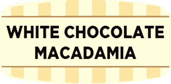 White Chocolate Macadamia Flavor Labels, Stickers