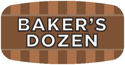 Baker's Dozen Labels, Bakers Dozen Stickers 1000/Roll