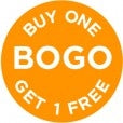 Buy 1 Get 1 Free BOGO 1" Circle Labels, Buy 1 Get Free Stickers