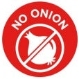 No Onion 1" Circle Labels, No Onion Stickers