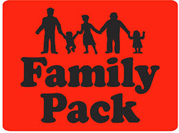 Family Pack Labels, Family Pack Stickers