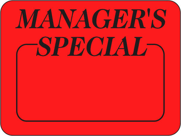 Manager's Special DayGlo Labels, Manager's Special Stickers 1000/Roll ...
