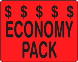 Economy Pack DayGlo Labels, Economy Pack Stickers
