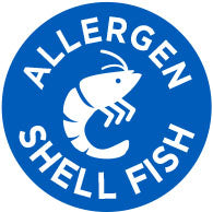 Shell Fish Allergy Labels, Fish Allergy Stickers