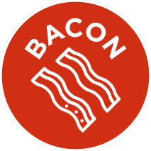 Bacon Flavor Icon Labels, Bacon Flavor Stickers