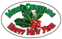 Merry Christmas and a Happy New Year Labels