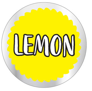 Clear Lemon Flavor Labels, Lemon Flavor Stickers