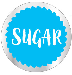 Clear Sugar Flavor Labels, Sugar Flavor Stickers