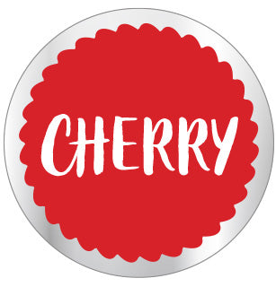 Clear Cherry Flavor Labels, Cherry Flavor Stickers