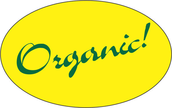 Organic Yellow Geen Labels, Organic Yellow Green Stickers