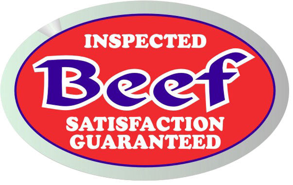Foil Inspected Beef Labels, Inspected Beef Stickers
