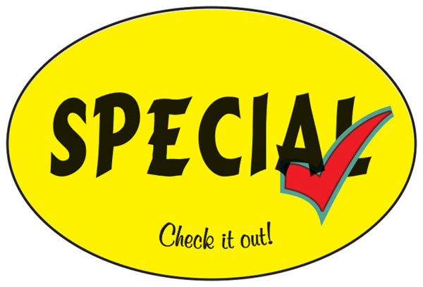 Special Check It Out Labels, Special Stickers