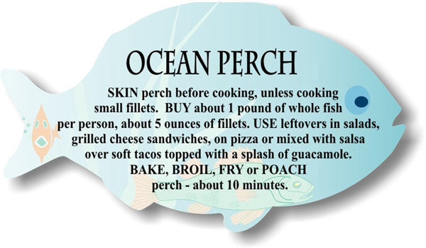 Ocean Perch Recipe Label, Ocean Perch Recipe Stickers