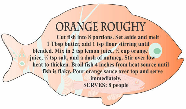 Orange Roughy Recipe Label, Orange Roughy Recipe Stickers