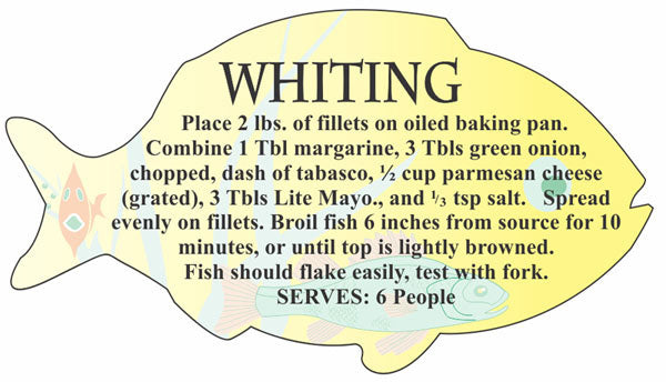 Whiting Recipe Label