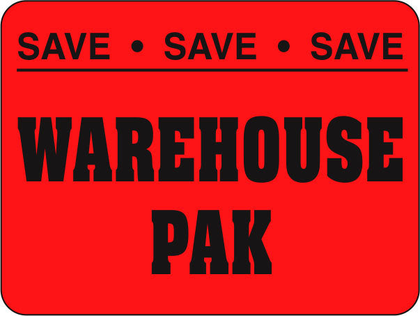 Warehouse Pak DayGlo Labels, Stickers