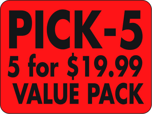Pick 5 For $19.99 Value Pack Labels