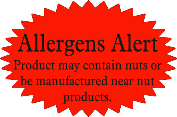 Nut Allergy Labels, Nut Allergen Labels