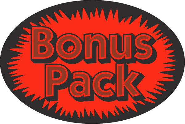 Bonus Pack DayGLo Labels, Bonus Pack Stickers