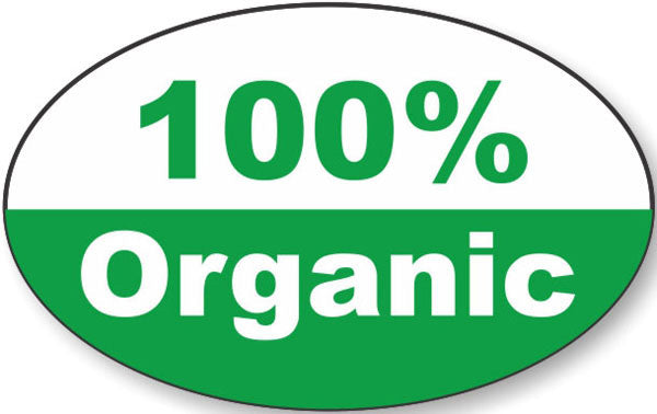 100% Organic Labels, 100% Organic Stickers