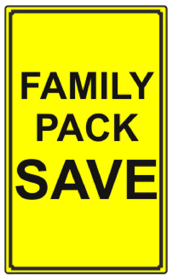 Family Pack Save Label, Scale Labels.com Family Pack Meat Stickers ...