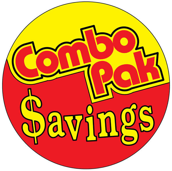 Combo Pak Savings Labels, Combo Pak Saving Stickers