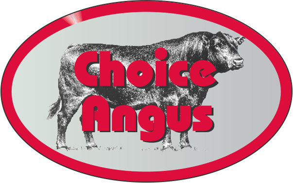 Choice Angus Foil Labels, Choice Angus Stickers
