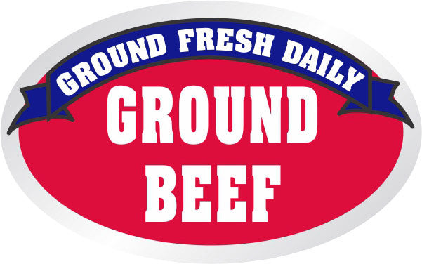 Ground Fresh Daily Ground Beef Foil Labels, Stickers