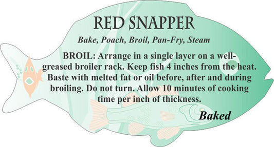 Red Snapper Recipe Labels, Red Snapper Recipe Stickers
