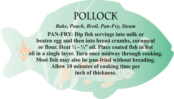 Pollack Recipe Labels, Pollack Recipe Stickers