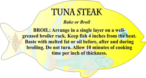 Tuna Steak Recipe Label